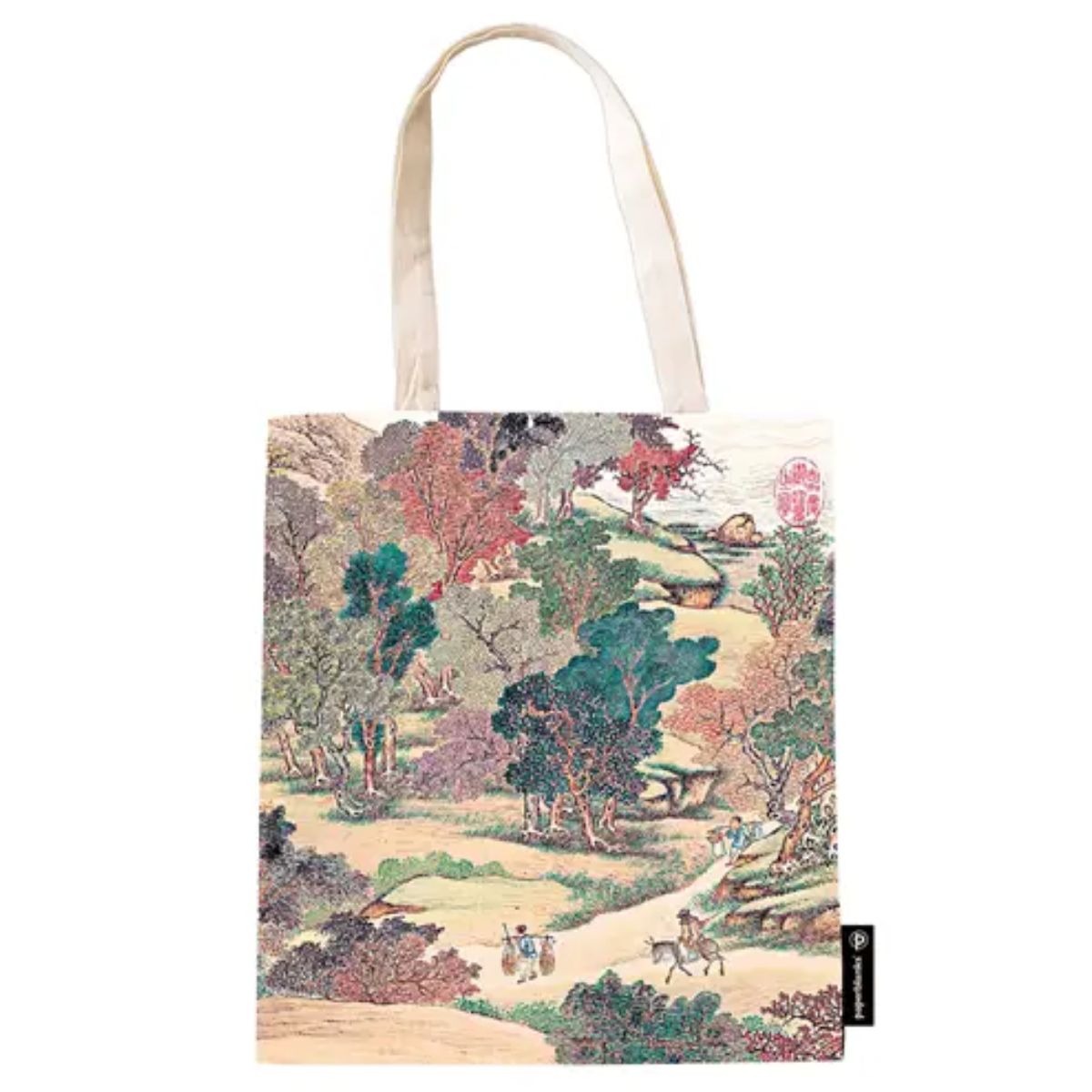 Bolsa Canvas Bag Paperblanks Golden Age Of Prosperity 38x38cm em Algodão com Bolso Interno