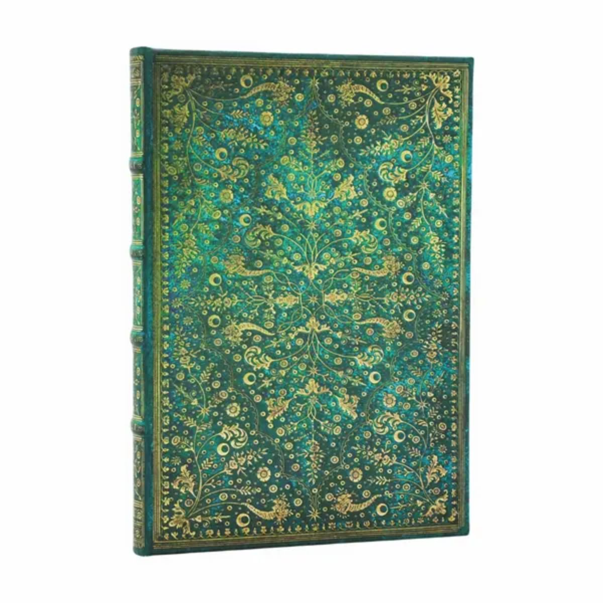 Caderno Midi Paperblanks 13x18cm 144 Páginas Pautado 120g/m² Emerald Flower