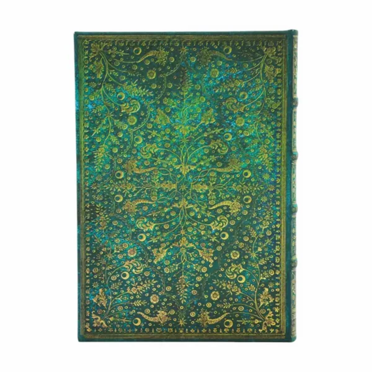Caderno Midi Paperblanks 13x18cm 144 Páginas Pautado 120g/m² Emerald Flower