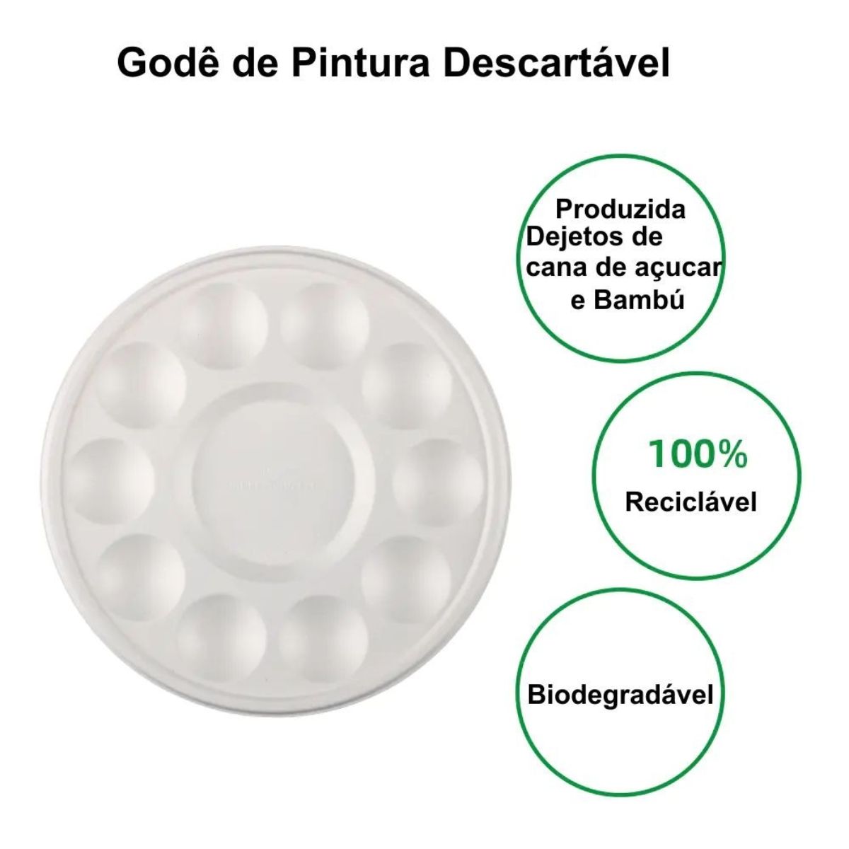 Godê de Papel Ecológico Sinoart Redondo Pacote com 10 Peças