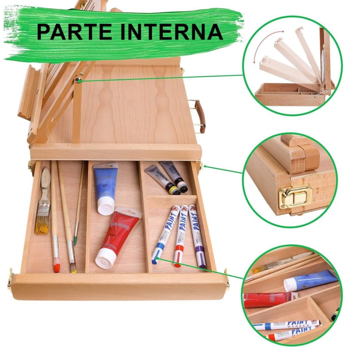 Maleta Cavalete de Pintura Sinoart Box Easel 42x36x12cm