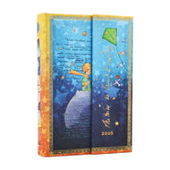 Agenda 2026 Paperblanks Mini 14x10cm Capa Dura Azul o Pequeno Príncipe 80g/m²