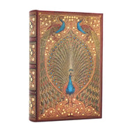 Agenda 2026 Paperblanks Mini 14x10cm Capa Dura Marrom Hafiz?s Peacocks 80g/m²