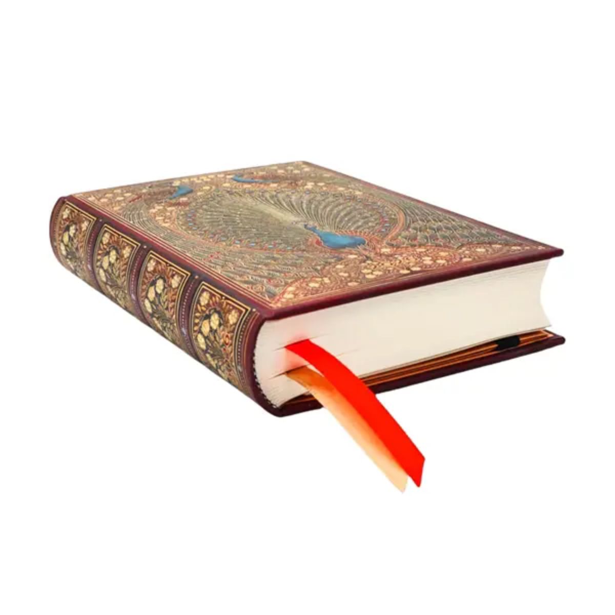 Agenda 2026 Paperblanks Mini 14x10cm Capa Dura Marrom Hafiz?s Peacocks 80g/m²