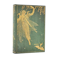 Agenda 2026 Paperblanks Mini 14x10cm Capa Dura Verde Olive Fairy 80g/m²