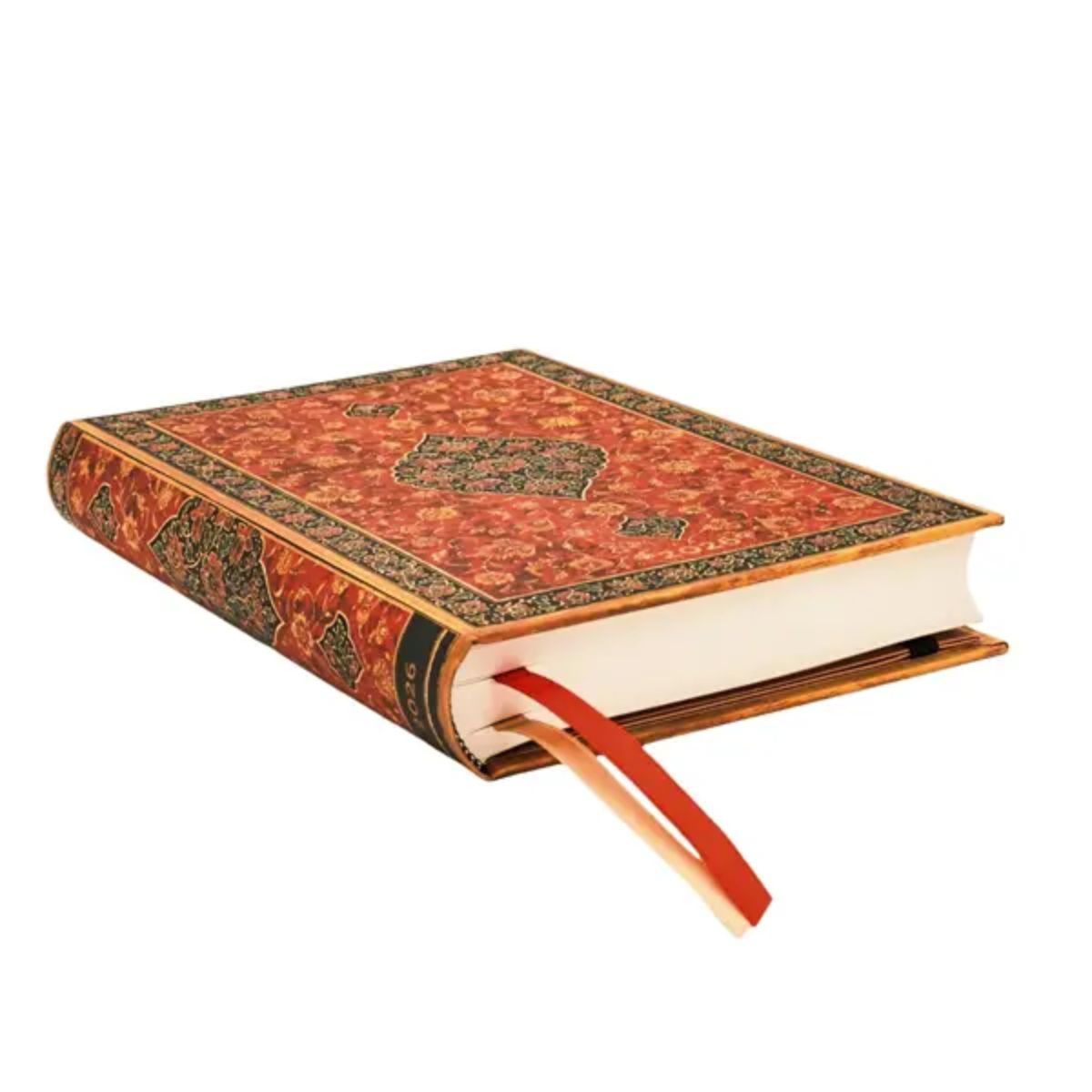 Agenda 2026 Paperblanks Midi 18x13cm Capa Dura Vermelha Layla 80g/m²