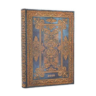 Agenda 2026 Paperblanks Midi 18x13cm Capa Dura Azul Blue Luxe 80g/m²