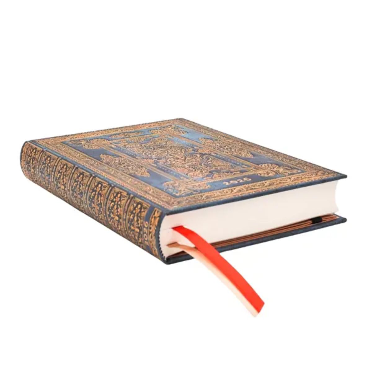 Agenda 2026 Paperblanks Midi 18x13cm Capa Dura Azul Blue Luxe 80g/m²