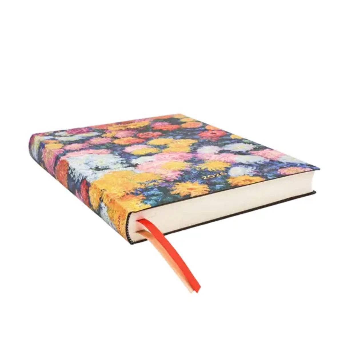 Agenda 2026 Paperblanks Ultra 23x18cm Capa Mole Flexis Monet?s Chrysanthemums 80g/m²