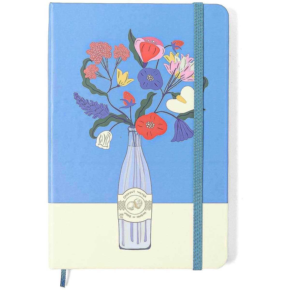 Caderneta Doce Florada Pautado 14x21cm Garrafa para Escrita e Organização - Cícero