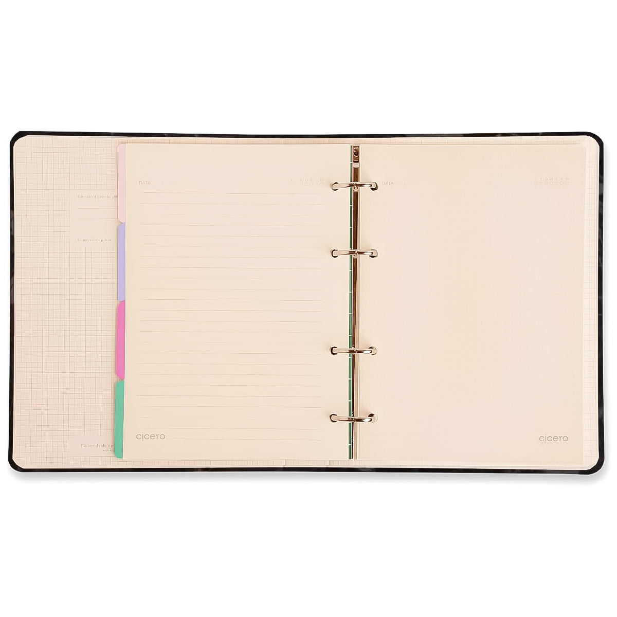 Caderno Criativo Cicero Argolado Office Duo Pautado & Pontado A5 148x210mm 80 Folhas Melissa