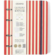 Caderno Criativo Cicero Argolado Office Duo Pautado & Pontado A5 148x210mm 80 Folhas Praia