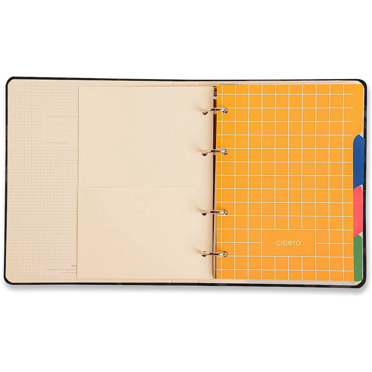 Caderno Criativo Cicero Argolado Office Duo Pautado & Pontado A5 148x210mm 80 Folhas Praia