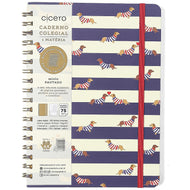 Caderno Colegial Cicero Espiral 173x240mm 80 Folhas Pautado Praia
