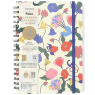 Caderno Colegial Cicero Espiral 173x240mm 80 Folhas Pautado Doce Florada