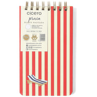 Bloco Wireo Cicero 12x20cm 80 Folhas Pautado Praia