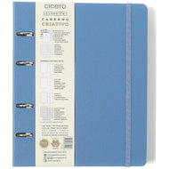 Caderno Criativo Cicero Argolado 170x240mm 100 Folhas Pautado Classica Azul Celeste