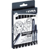 Estojo Caneta Lyra Manga Pen Graduate com 8 Unidades - Preto