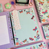 Caderno Argolado Pautado 90g/m² 16,5x23,2cm com 80 Folhas Borboletas no Jardim - Fina Ideia
