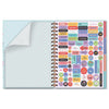 Caderno Colegial Folhas Removíveis 90g/m² 16,5x23,2cm com 80 Folhas Borboletas no Jardim - Fina Ideia