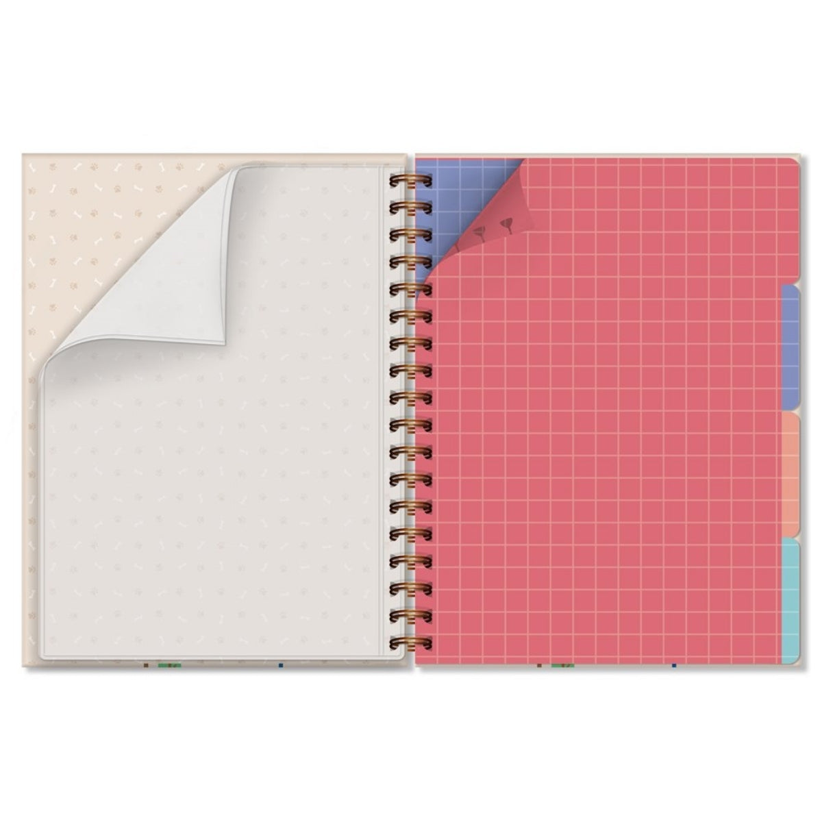 Caderno Colegial Folhas Removíveis 90g/m² 16,5x23,2cm com 80 Folhas Cachorro na Janela - Fina Ideia