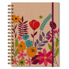 Caderno Colegial Folhas Removíveis 90g/m² 16,5x23,2cm com 80 Folhas Floral Kraft - Fina Ideia