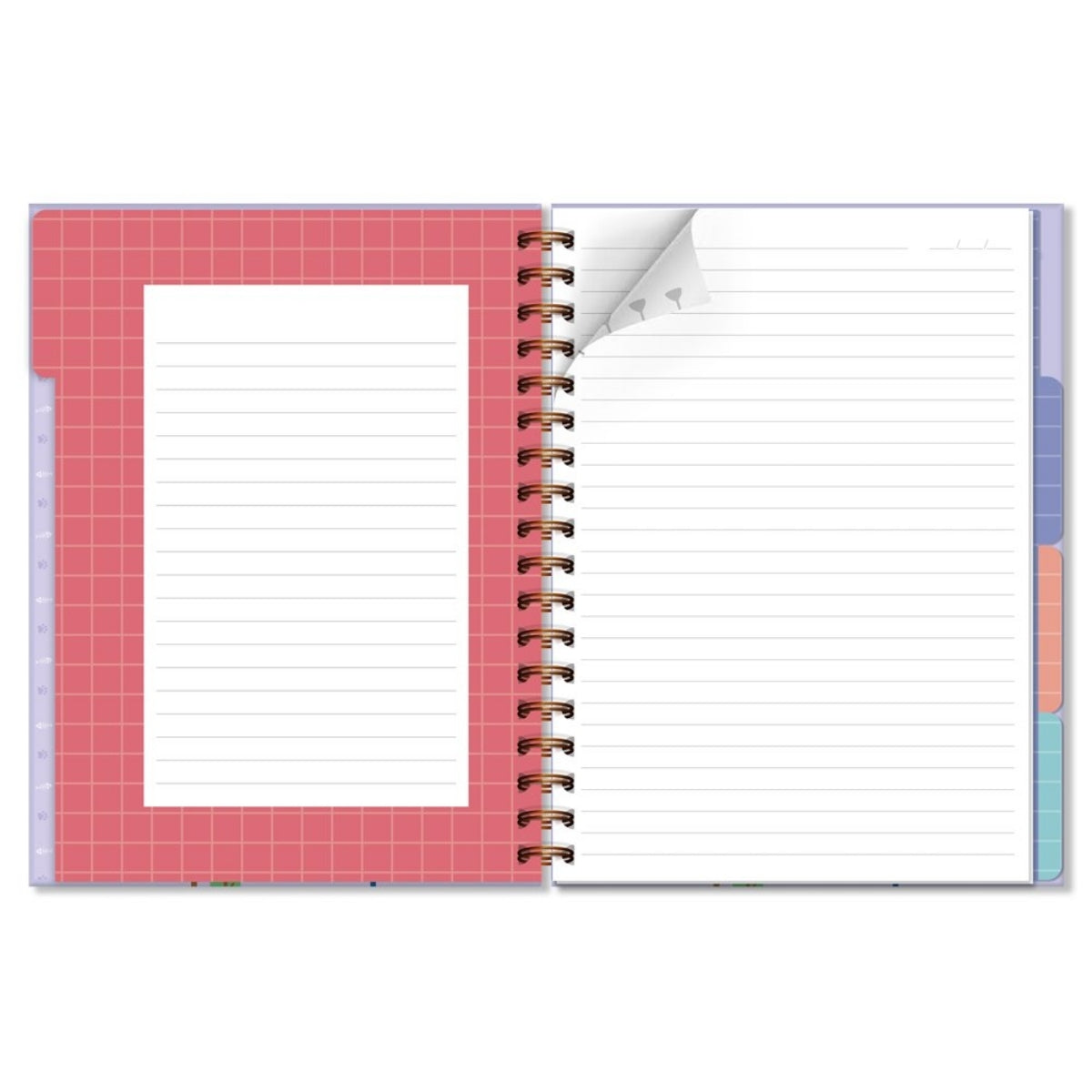 Caderno Colegial Folhas Removíveis 90g/m² 16,5x23,2cm com 80 Folhas Floral Kraft - Fina Ideia