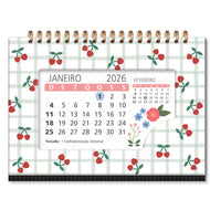 Calendário Mesa 2026 11x16cm Cereja - Fina Ideia