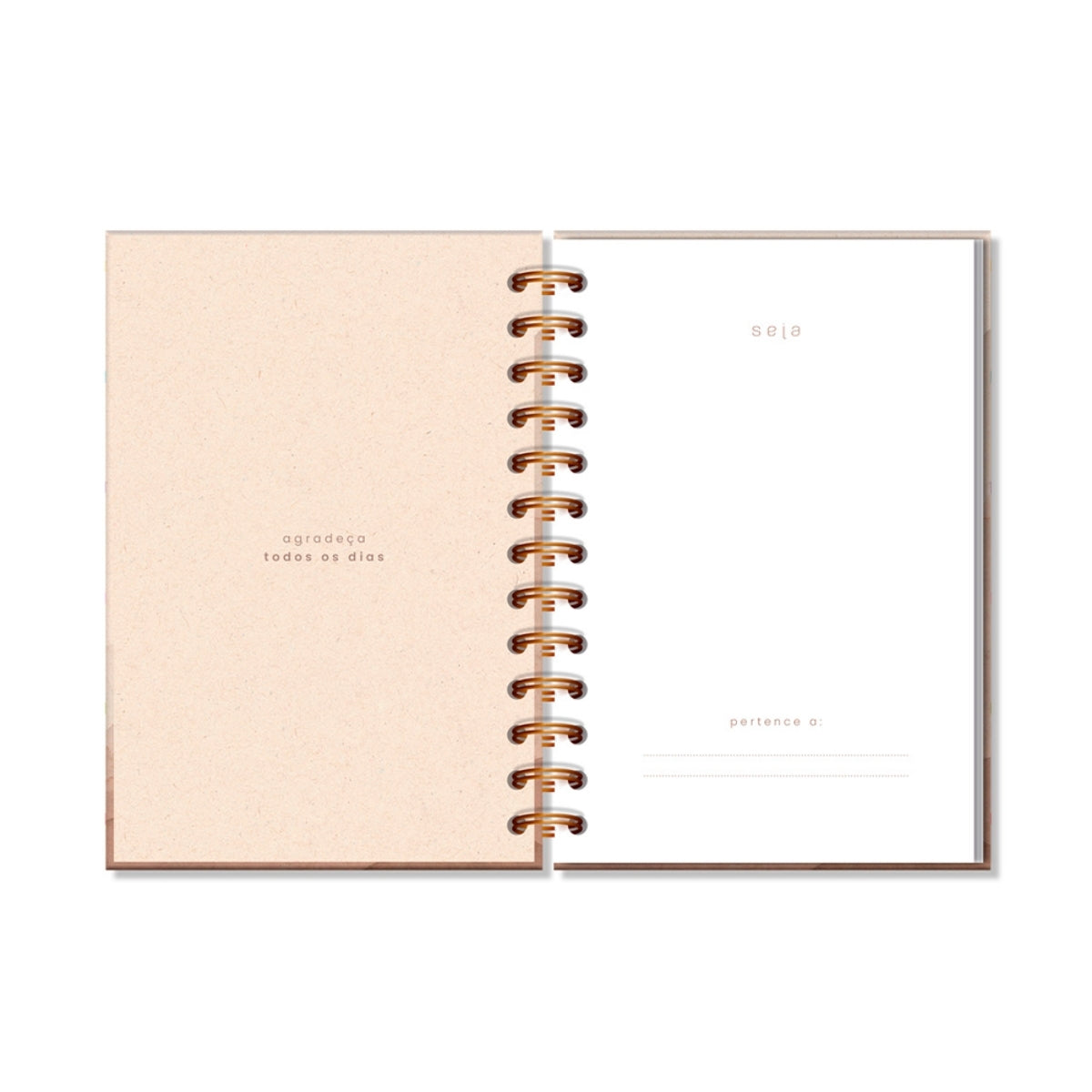 Diário Gratidão 90g/m² 11,8x17,5cm com 80 Folhas Seja + - Fina Ideia