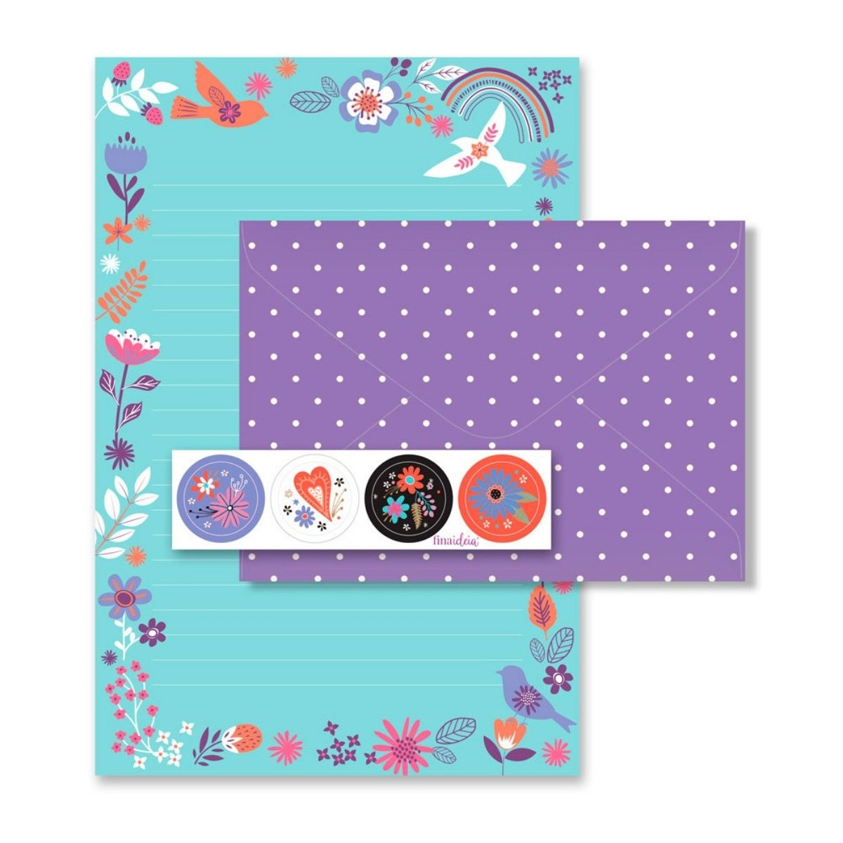 Kit Papel Carta com 4 Unidades Alegria - Fina Ideia