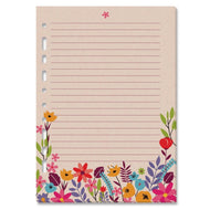 Refil Decorado 90g/m² 16,2x23cm com 30 Folhas Floral Kraft - Fina Ideia