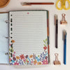Refil Decorado 90g/m² 16,2x23cm com 30 Folhas Floral Kraft - Fina Ideia