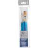 Kit com 5 Pincéis Winsor & Newton para Aquarela Cotman Cabo Curto Cerda Sintética Azul