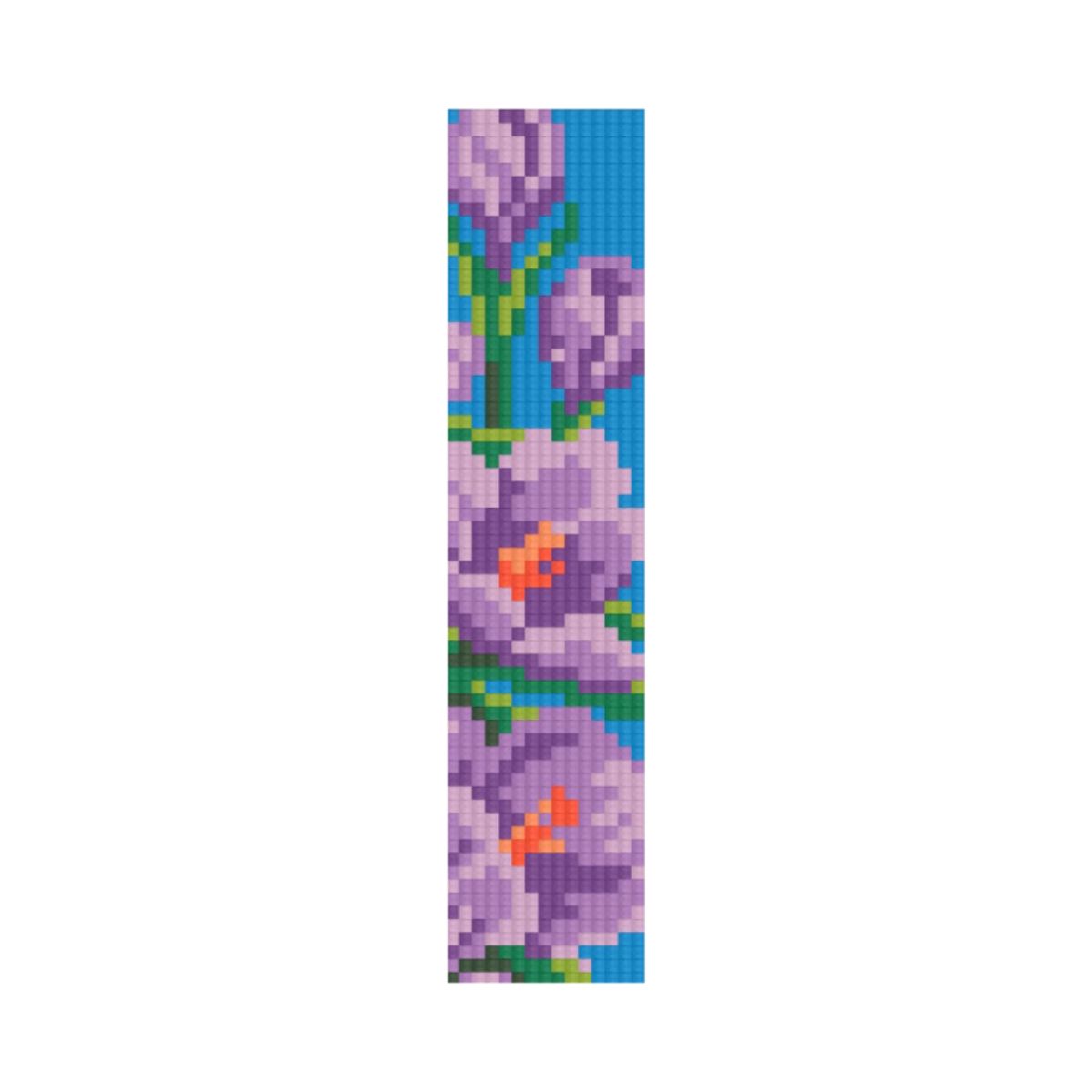 Kit de Pintura com Diamante Marcador de Pagina 4,2x18,9cm - Flor Lilás