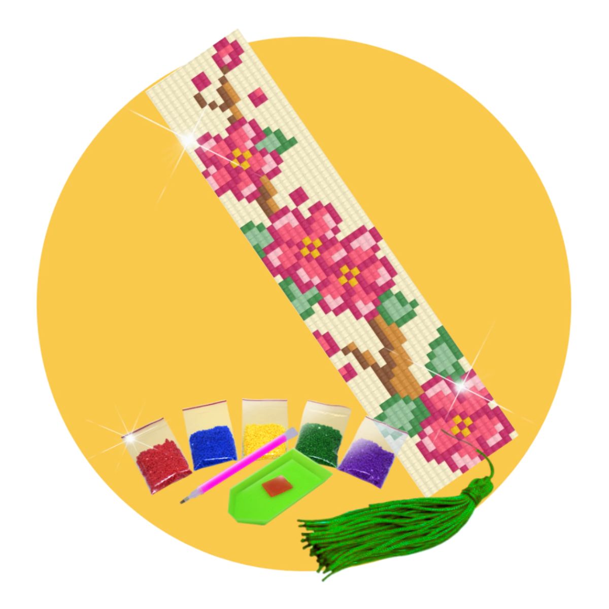 223176-kit-de-pintura-com-diamante-marcador-de-pagina-4,2x18,9cm-flor-de-cerejeira-536134