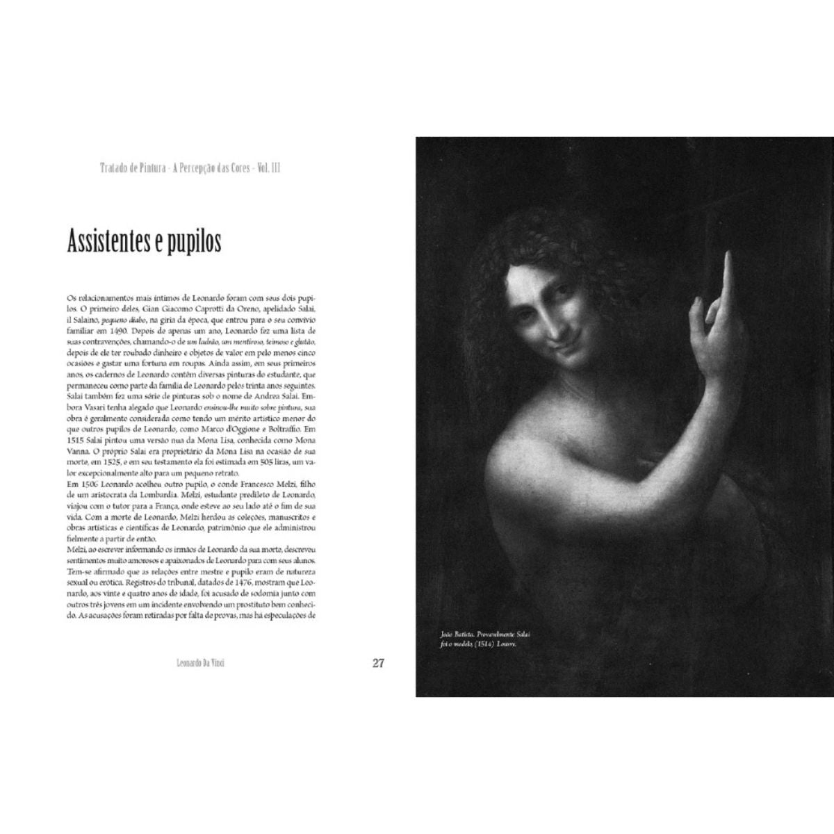 Livro Tratado de Pintura Vol. 3 - a Percepção das Cores - Leonardo da Vinci - Criativo