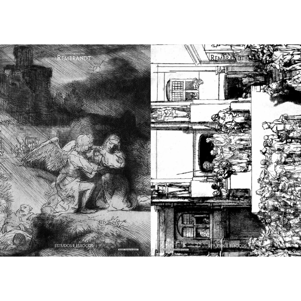Livro Caderno de Desenho Rembrandt - Estudos e Esboços - Criativo