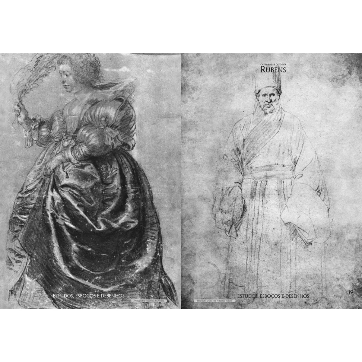 Livro Caderno de Desenho Rubens - Estudos, Esboços e Desenhos - Criativo