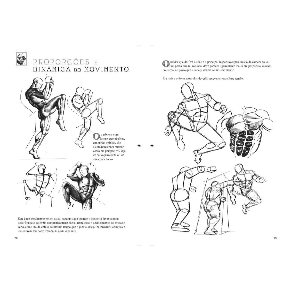 Livro Desenhando Anatomia, Movimento e Figura Masculina - Eduardo Schloesser - Criativo