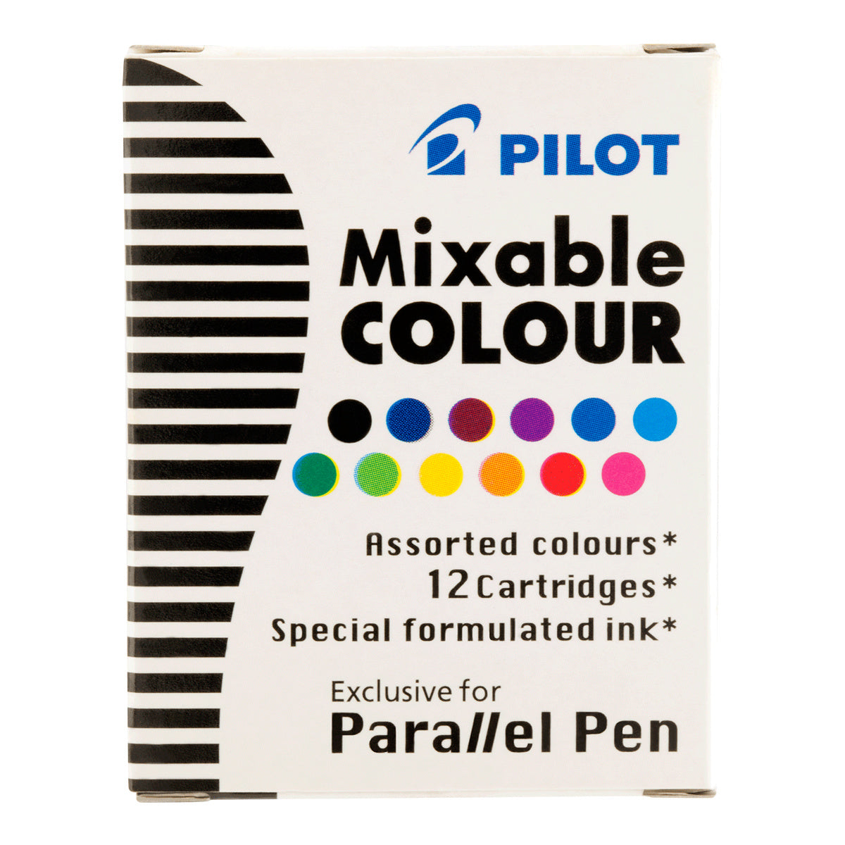 Cartuchos de Tinta Mixable Colour Ic-p3-ast para Parallel Pen com 12 Cores - Pilot