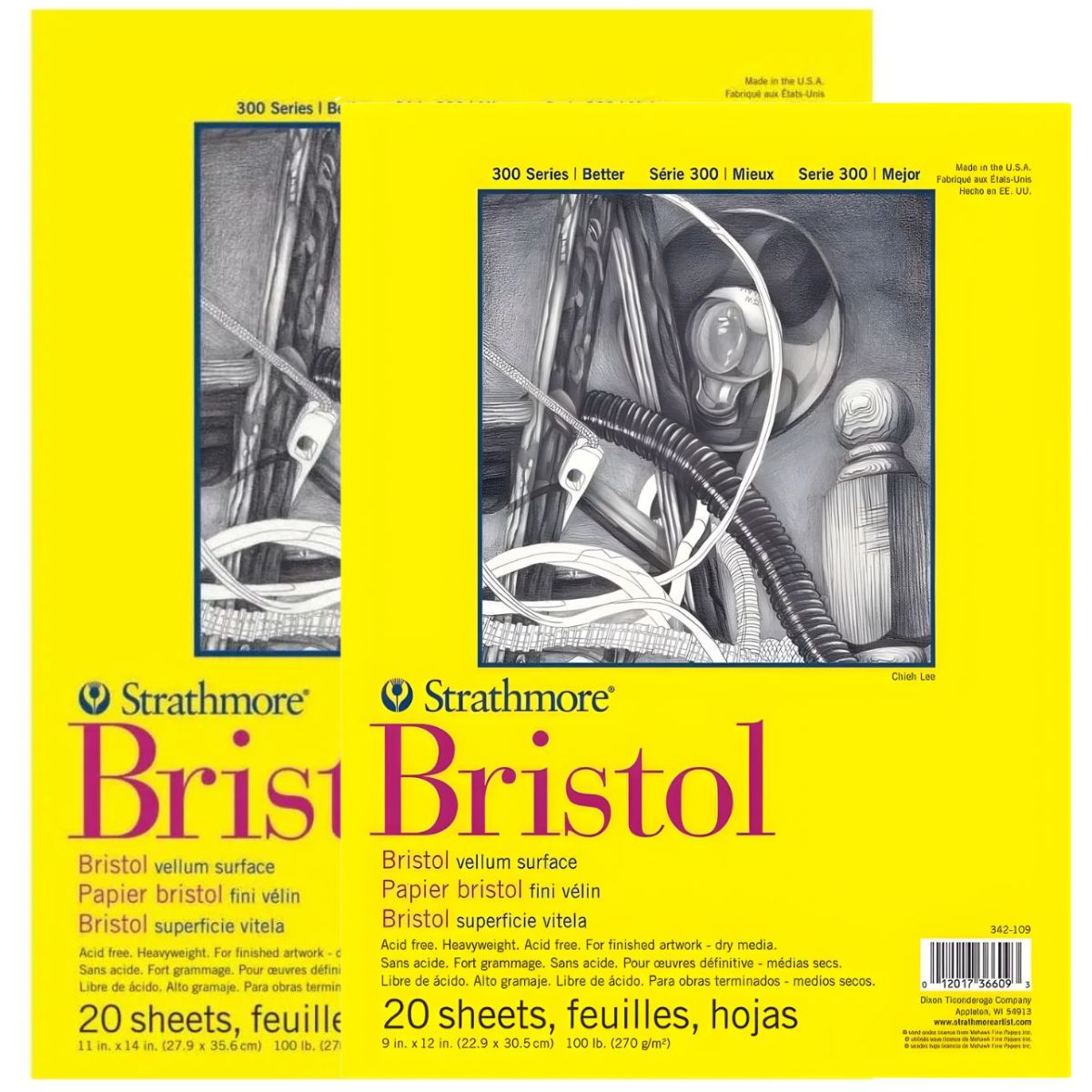 Bloco Papel Strathmore Desenho Bristol Vellum 270g com 20 Folhas
