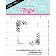 Mini Carimbo Moldura Vintage 3 para Artesanato e Scrapbook - Lilipop