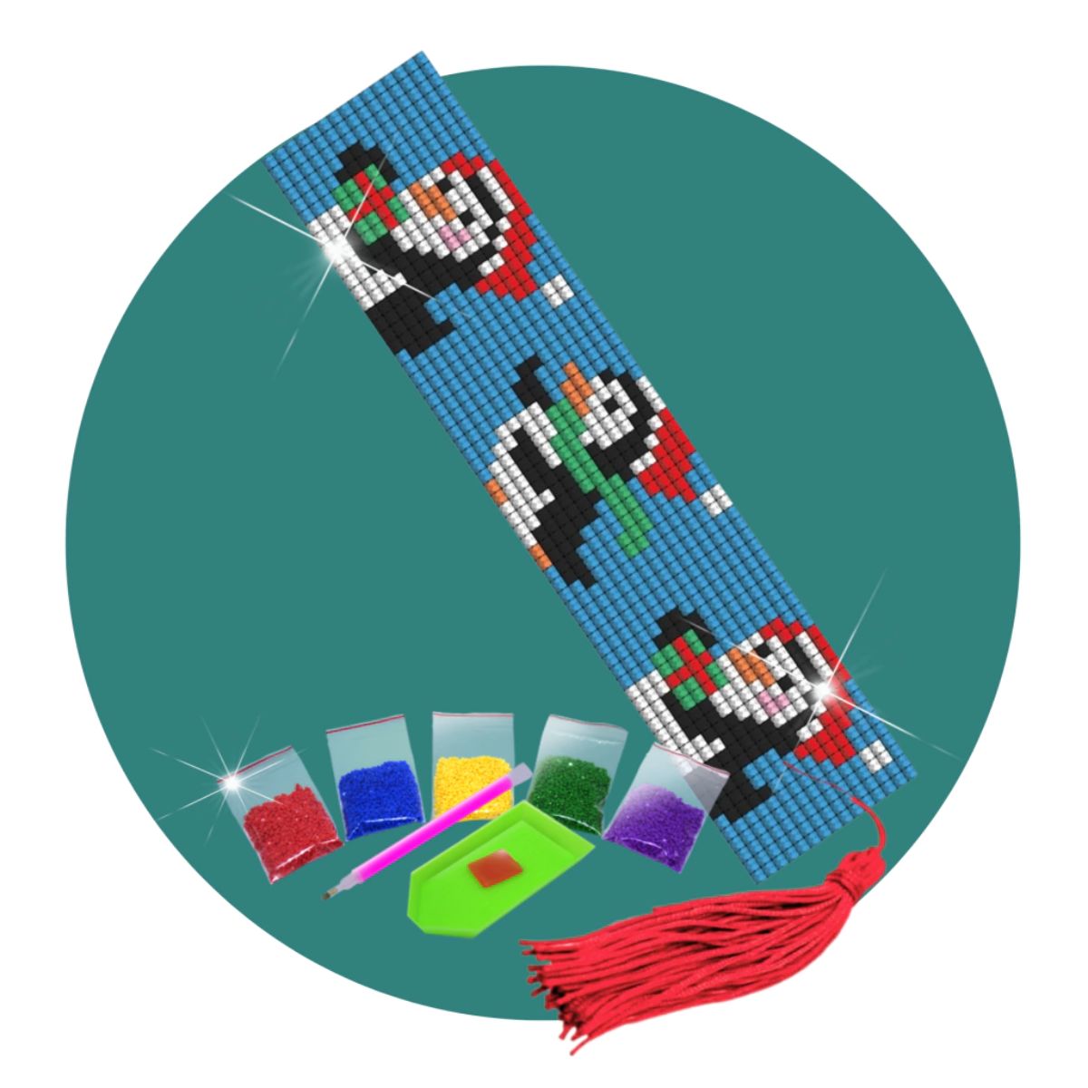 223796-kit-de-pintura-com-diamante-marcador-de-pagina-4,2x18,9cm-pinguim-natalino-536449