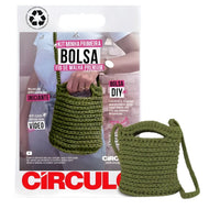 Kit Minha Primeira Bolsa Fio de Malha Premium com Agulha e Receita Cor Floresta Selvagem 0004 - Círculo