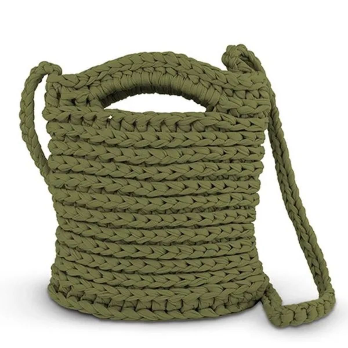 Kit Minha Primeira Bolsa Fio de Malha Premium com Agulha e Receita Cor Floresta Selvagem 0004 - Círculo