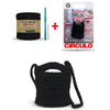 Kit Minha Primeira Bolsa Fio de Malha Premium com Agulha e Receita Cor Preta 0003 - Círculo