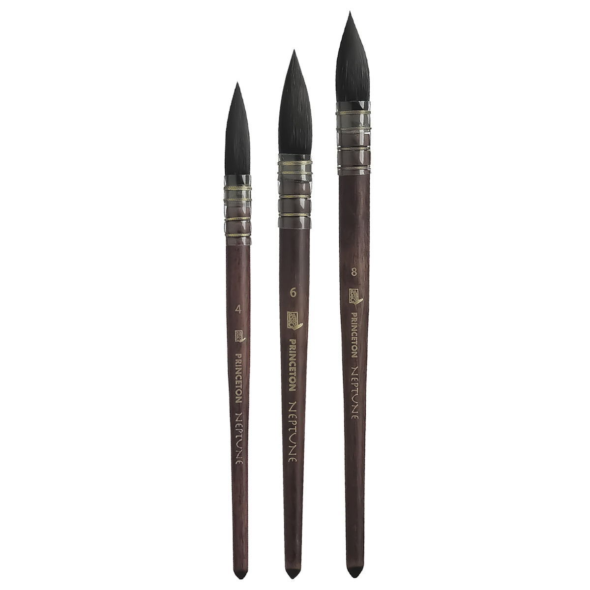 Pincel para Aquarela Princeton Neptune Pena Oval Sintético Cabo Curto