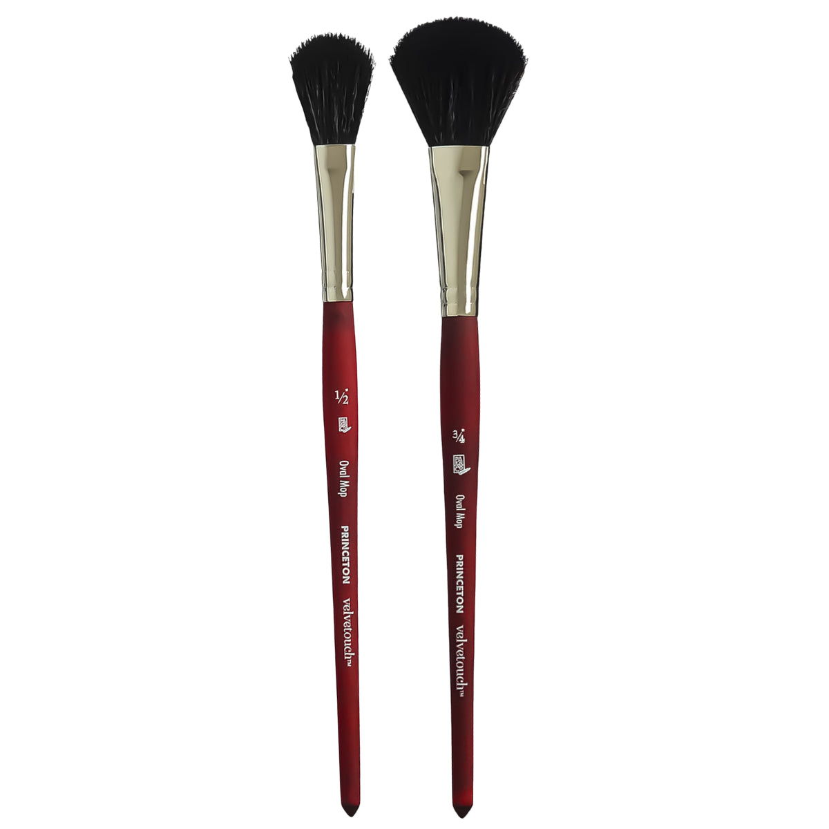 Pincel Profissional Princeton Velvetouch Amêndoa Sintético Cabo Curto 