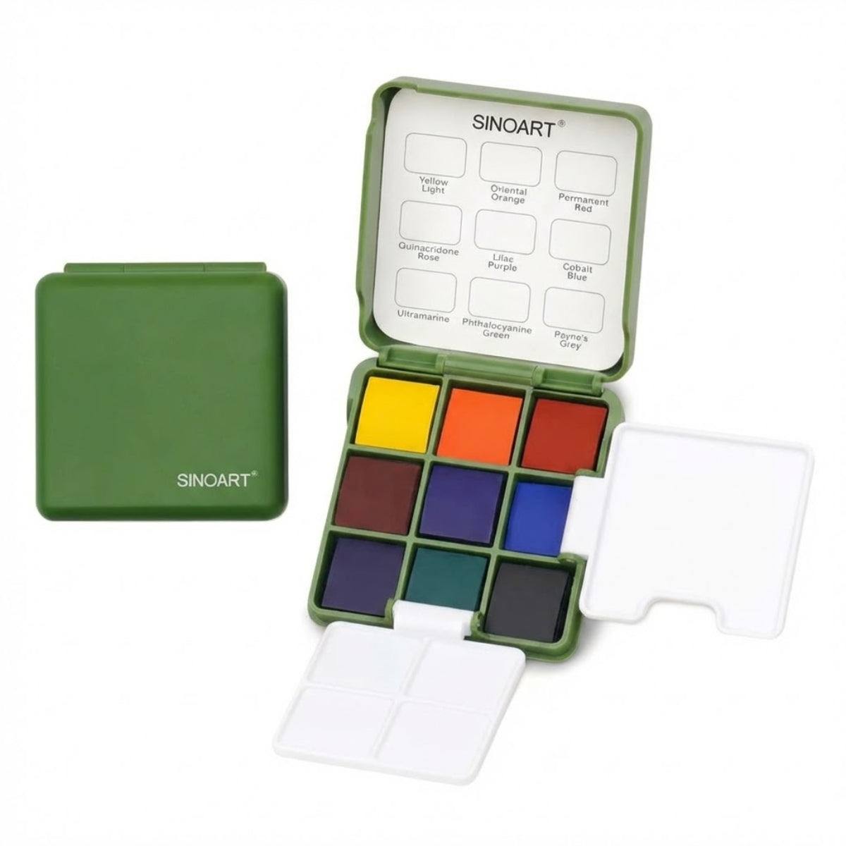Estojo Tinta Aquarela Pastilha Pocket com 9 Cores - Sinoart