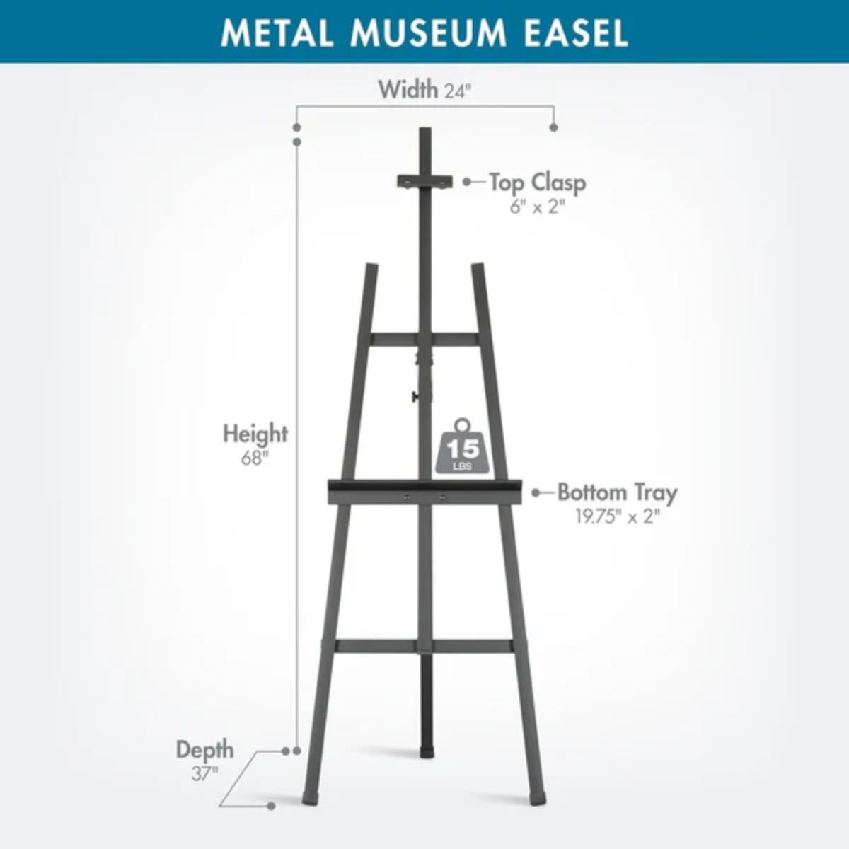 Cavalete Profissional Metal Ajustável para Tela Sinoart Estável Dobrável